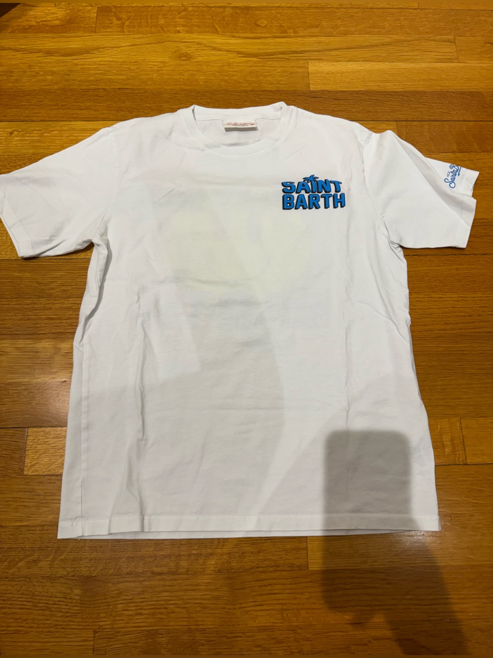 St Barths White Logo Crew Neck T-Shirt size 14
